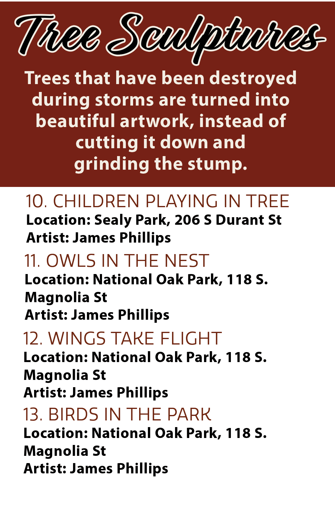 Tree Sculpture Information